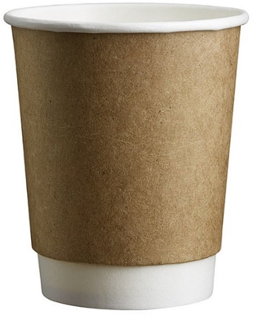 Koffiebeker Dubbelwandig Kraft 200cc/8oz - 500 st/ds.