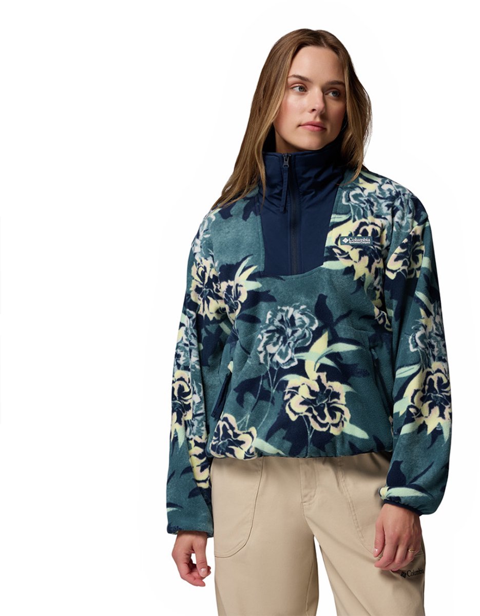 Columbia Sequoia Grove™ Printed Fleece Met Halve Rits Blauw M Vrouw