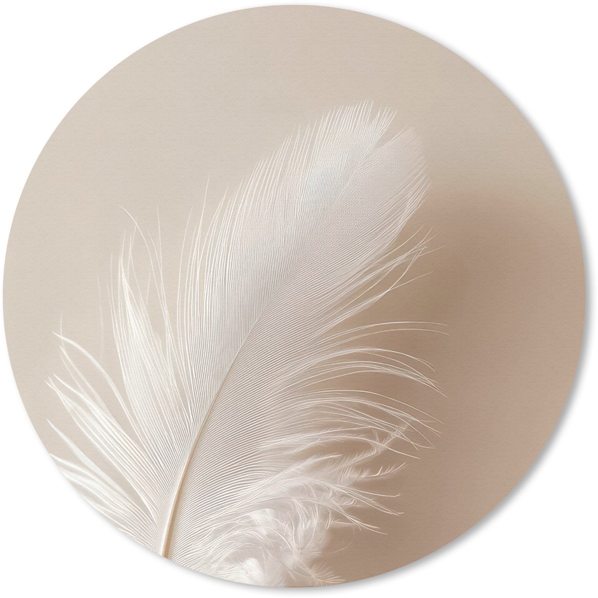 Muismat rond 20x20 cm - Mousepad Veer - Minimalistisch - Roze - Ronde muismatten