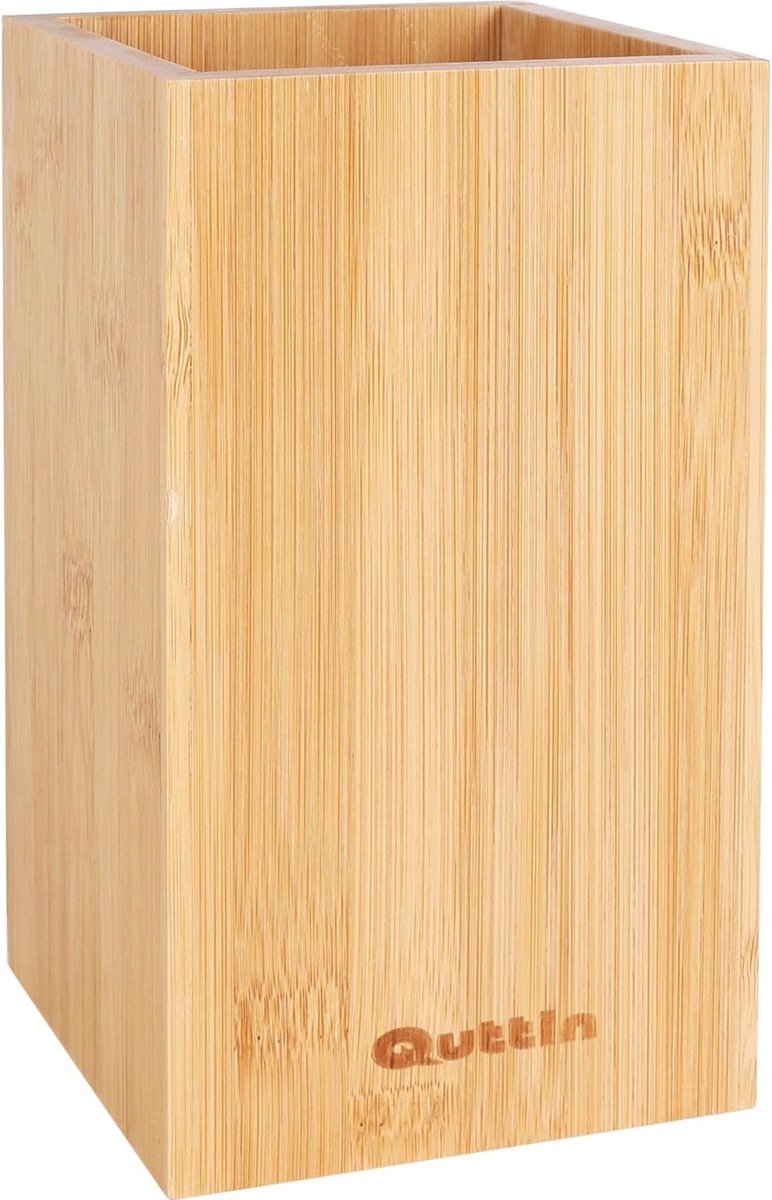 Keukengerei Bamboe Doos 10,5 x 10,5 x 18 cm - Natuurlijke Decoratie voor Thuis