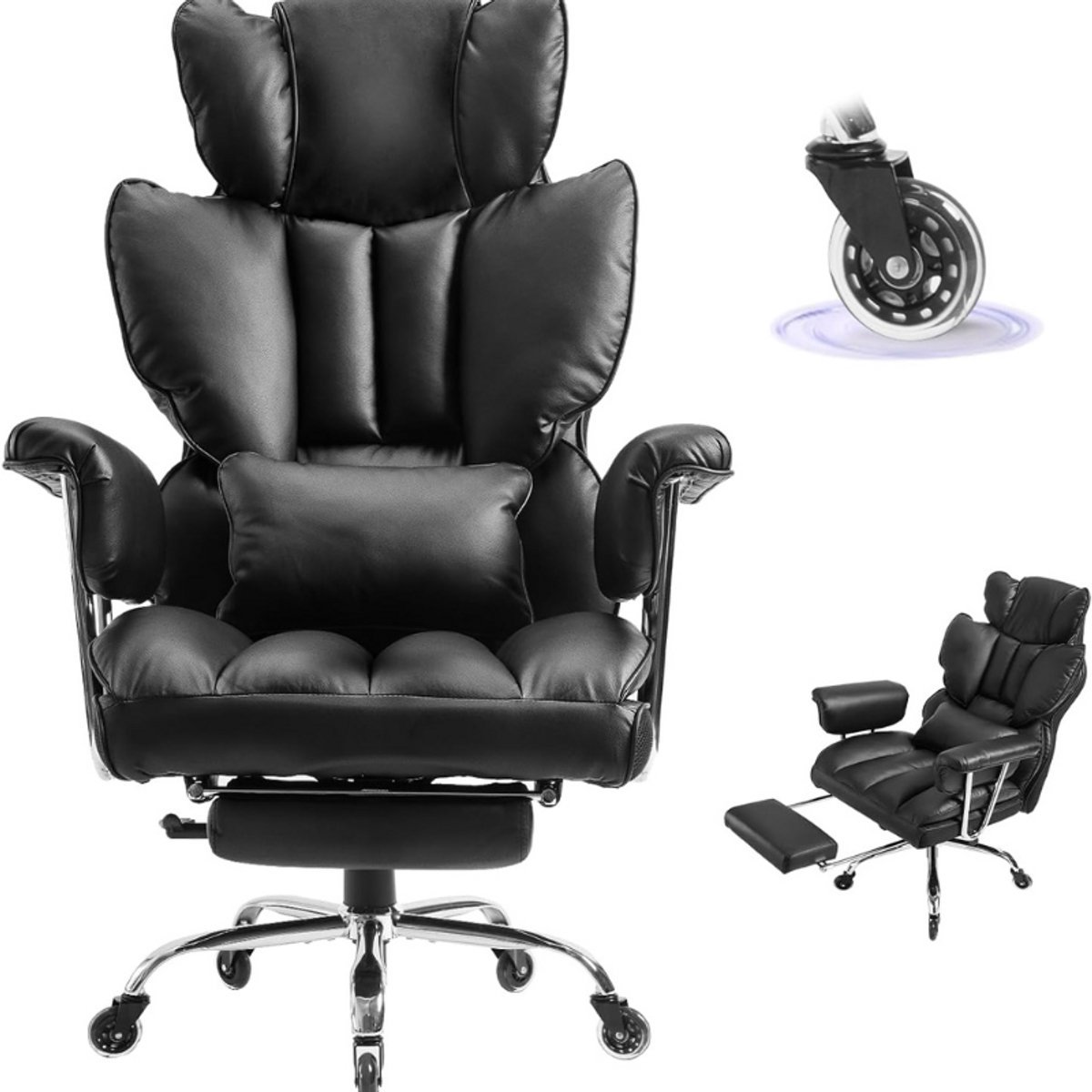 Thuys – Bureaustoel – Comfortabele Office Chair – Max Belastbaar – 200kg – Zwart