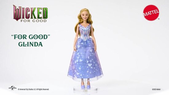 Mattel, Wicked Muñeca Glinda Premium para niñas de 6 años en adelante