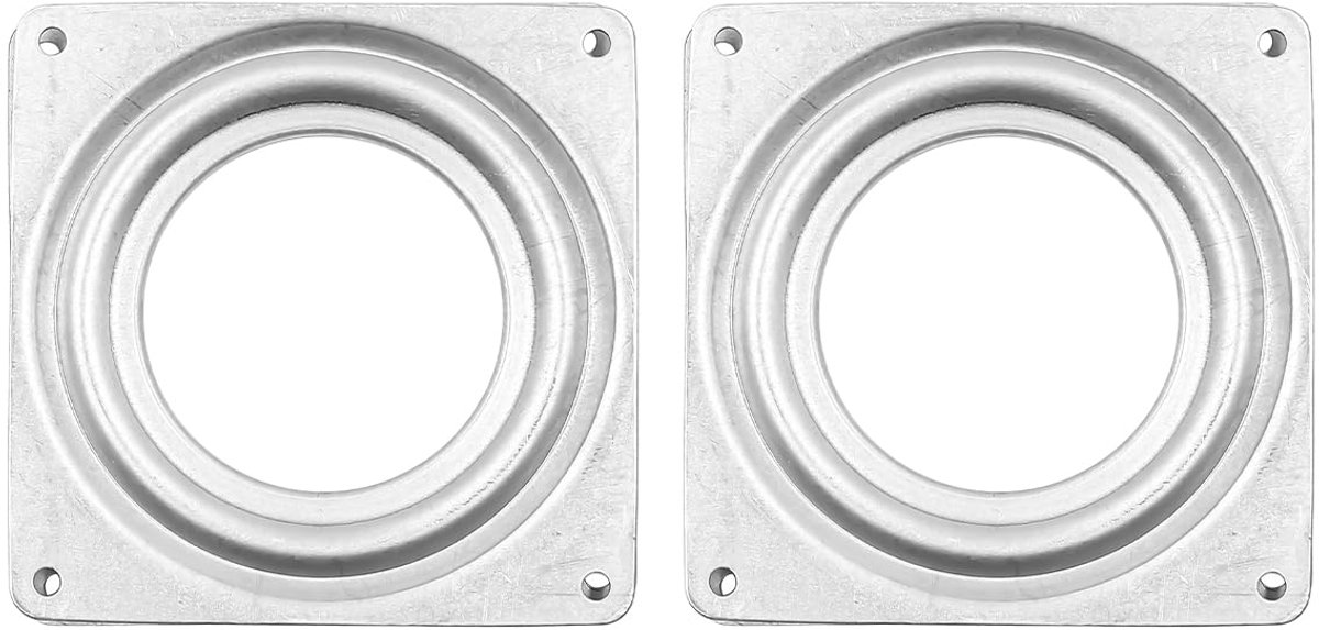 2Pcs Lazy Susan Bearing 4 Inch Rotating Turntable Base For Display Shelf And Furniture Kitchen TV Rack Desk Dining Table