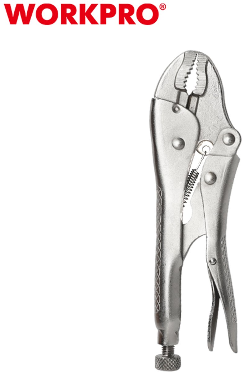 WORKPRO WP231057 – Griptang – 130 mm – CR-V Staal – Rechte Bek – Vergrendelfunctie – Voor Precisie- en Montagewerk