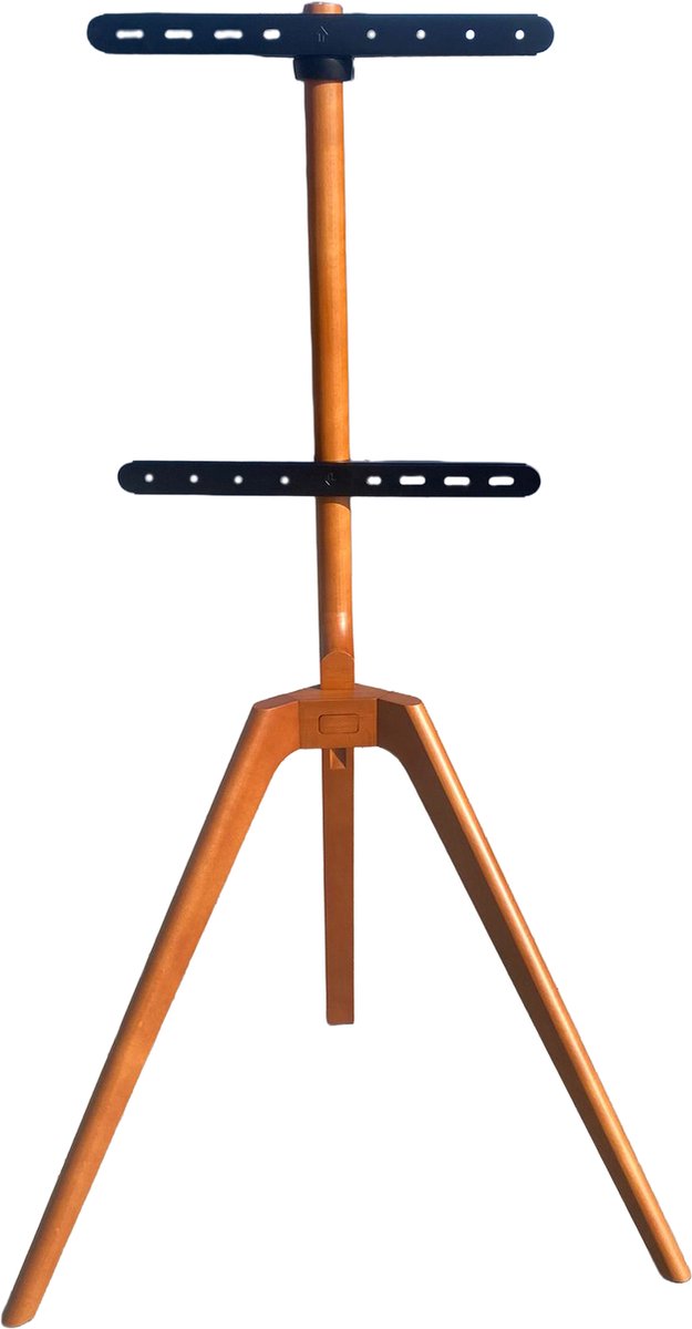 VDD Gaming - TV Standaard - Tv voet universeel - TV Statief - TV Vloerstandaard - Draaibare TV Standaard - Schildersezel Design Studio - Monitor standaard - Draaibaar- Scandinavisch Design - Voor 45 tot 65 inch - Belastbaar 40 kg - Bruin - Hout — afbeelding 3