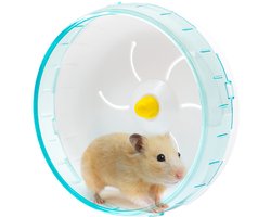 JeiibrZui Geluidloos Hamsterwiel - Afneembaar Loopwiel - Soepel Roterend & Veilig Ontwerp - 1 Stuks - Voor Kleine Dieren Zwart