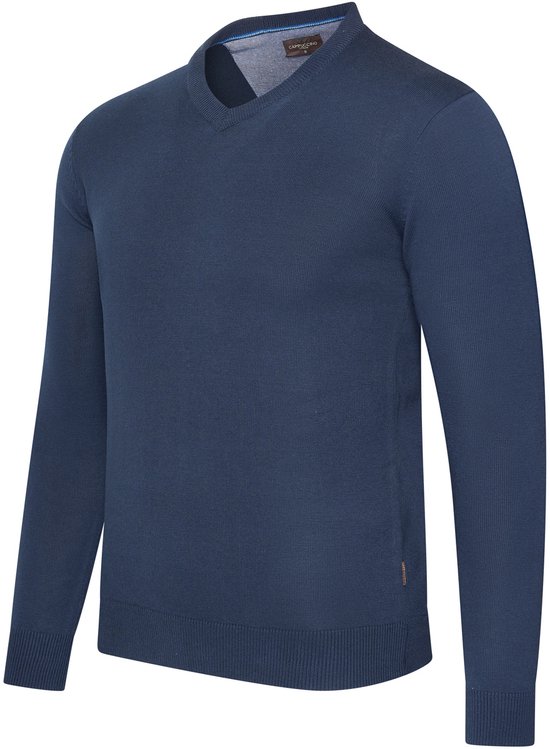 Cappuccino Italia - Heren Trui Pullover Salerno - Blauw - Maat S