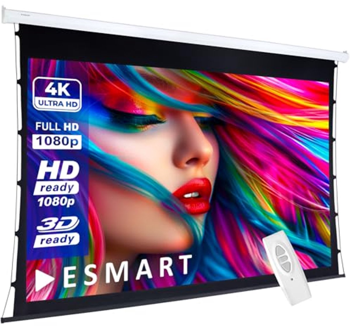 Gemotoriseerd Projectiescherm 200 x 113 cm met Afstandsbediening - Thuisbioscoop 16:9