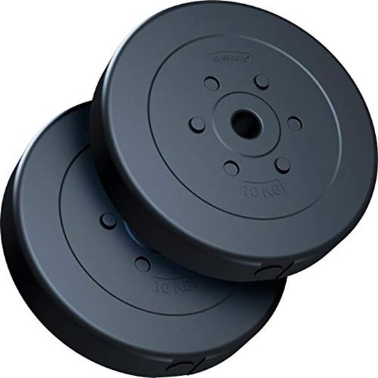 ScSPORTS Halterschijven set 20 kg - 4 x 5 kg - Kunststof - 30 mm