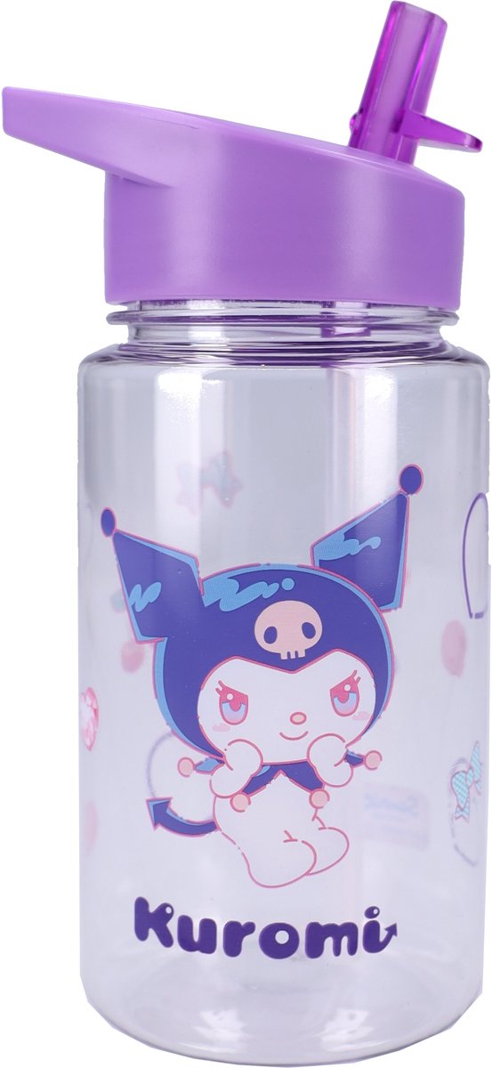 Kuromi Drink Up - Schoolbeker en Drinkfles - 450ml - Paars