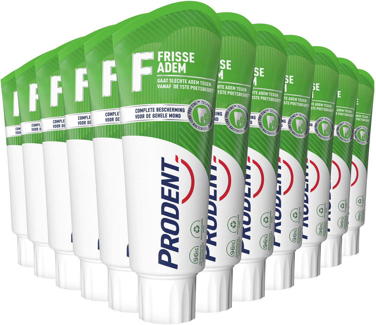 Prodent Tandpasta - Frisse Adem - met Pro-Zinc Technologie - 12 x 75 ml