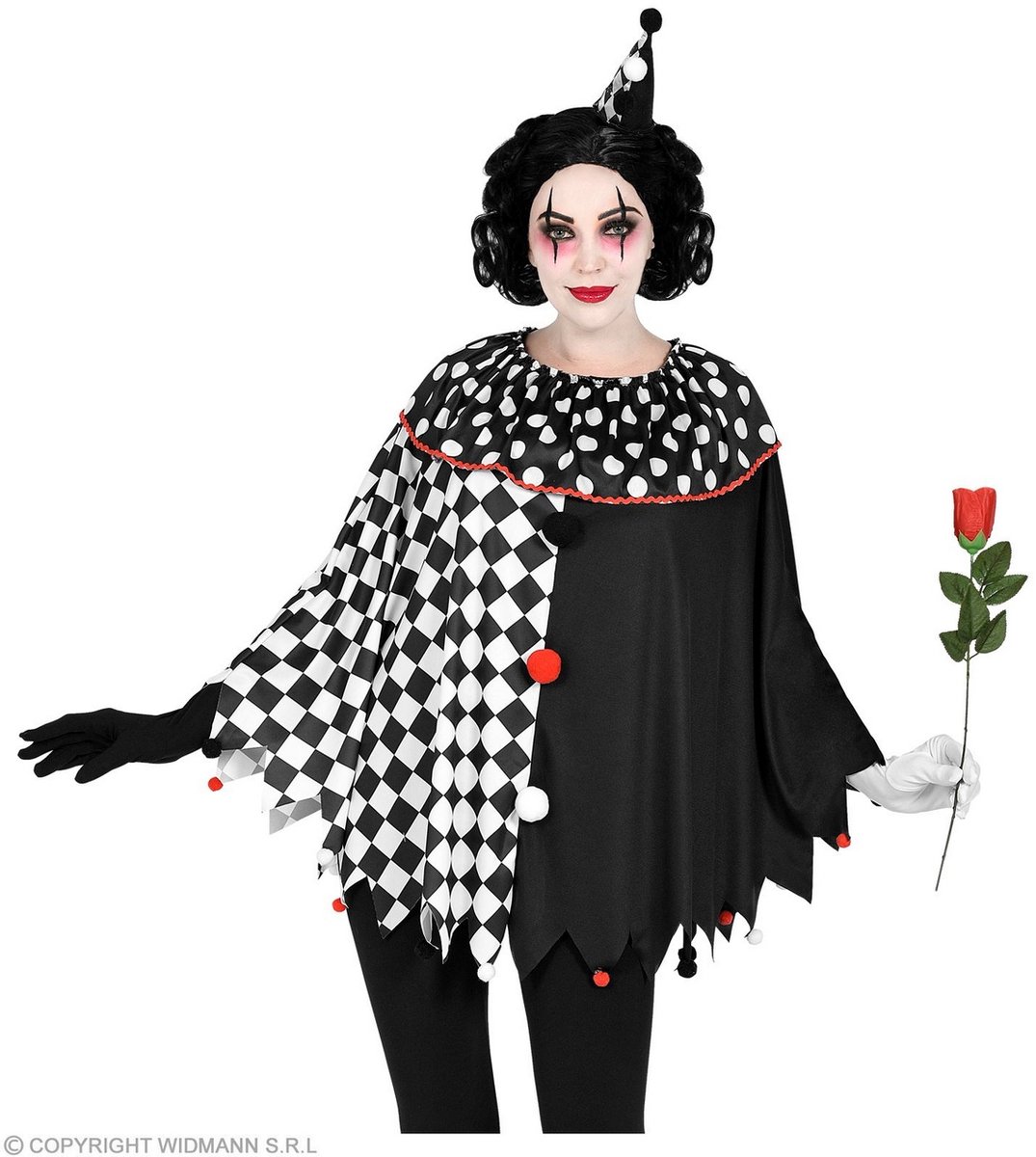 Harlekijn poncho volwassenen