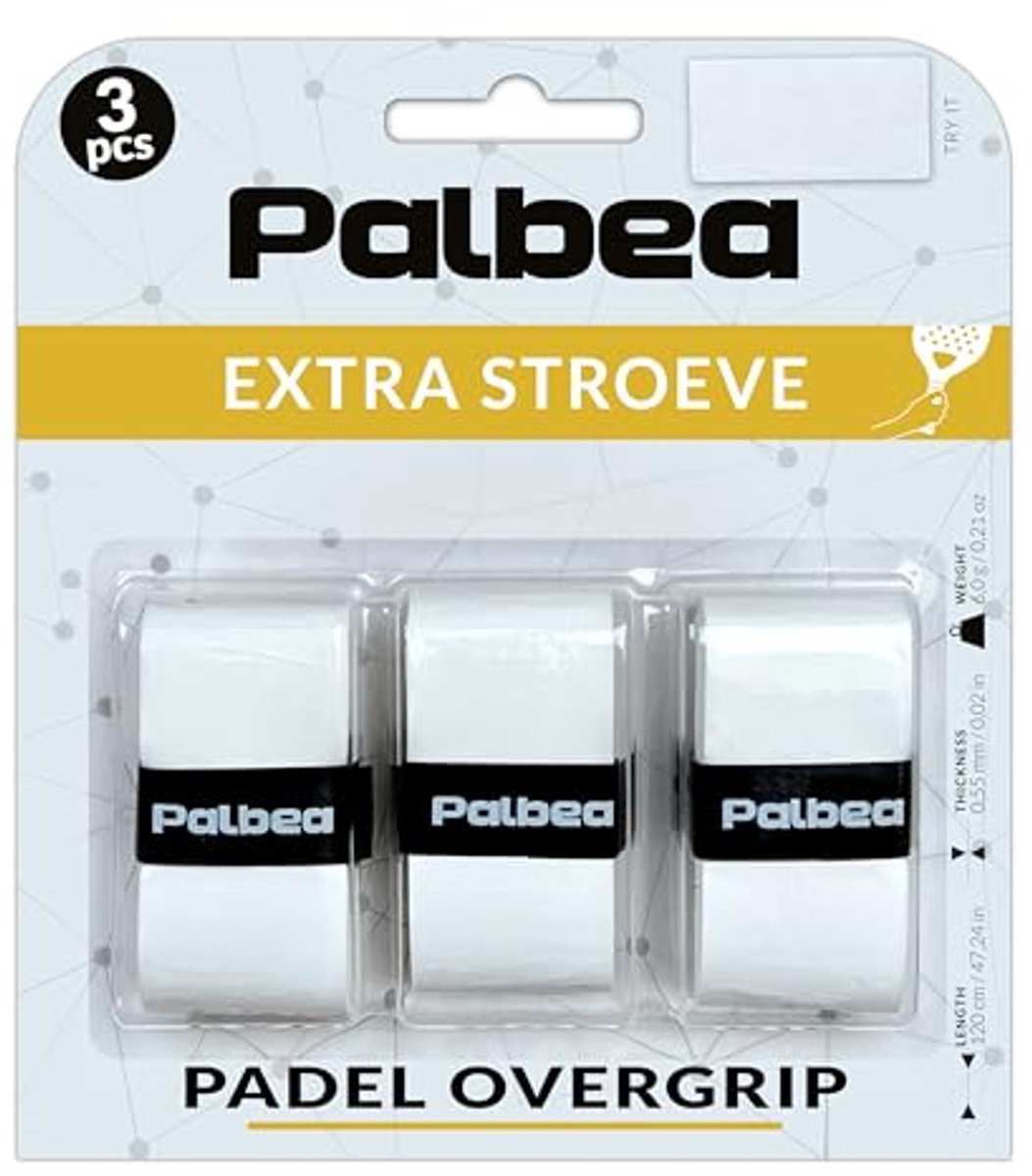 Extra Grippy White Padel OverGrip Set - Hoogwaardige Zweetabsorptie, Non-slip Padel Grip Tape voor Racket