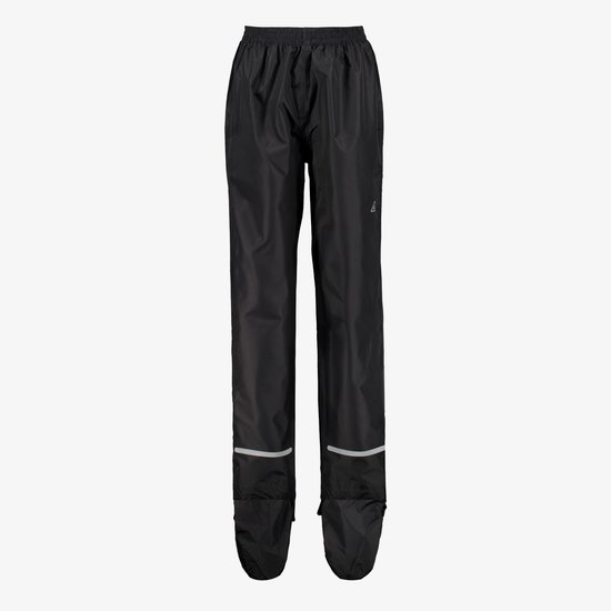 Mountain Peak heren dames regenbroek met voeten - Zwart - Maat M