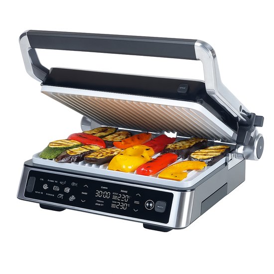 Genius Chef Contactgrill Cerafit Edition – 2000W – PFAS vrij – Contact grill met uitneembare platen – Grillen & tosti’s maken – Inclusief kern thermometer