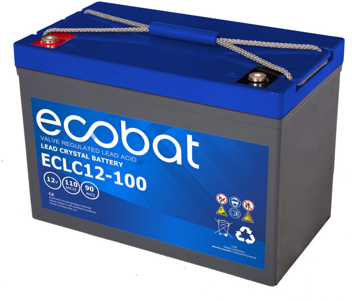 Ecobat - 110AH AGM accu voor uw scootmobiel (Ecobat) - 30.7 cm x 16.9 cm x 21.5 cm (LxBxH)