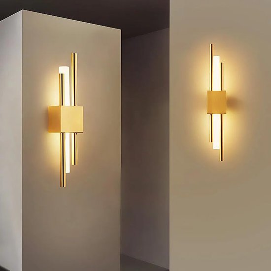 Mckalen Led-wandlamp voor binnen, 15 W, 1687 lm, creativiteit, design, led- wandlamp, slaapkamer, 42 cm, moderne wandlamp van acryl, voor woonkamer, keuken, hal, trap, warm wit, 3000 K