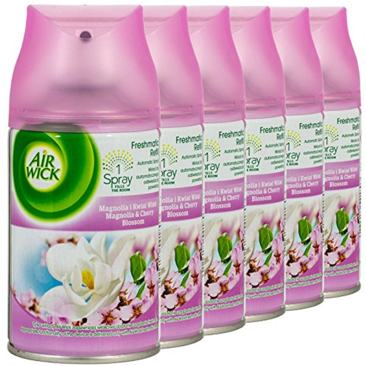 Air Wick - Magnolia & Cherry Blossom - Luchtverfrisser - Navulling 6 stuks - 250ml