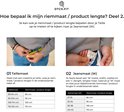 Image avec deux photos et un tableau. "Comment déterminer ma taille de ceinture / longueur de produit ? Partie 2."