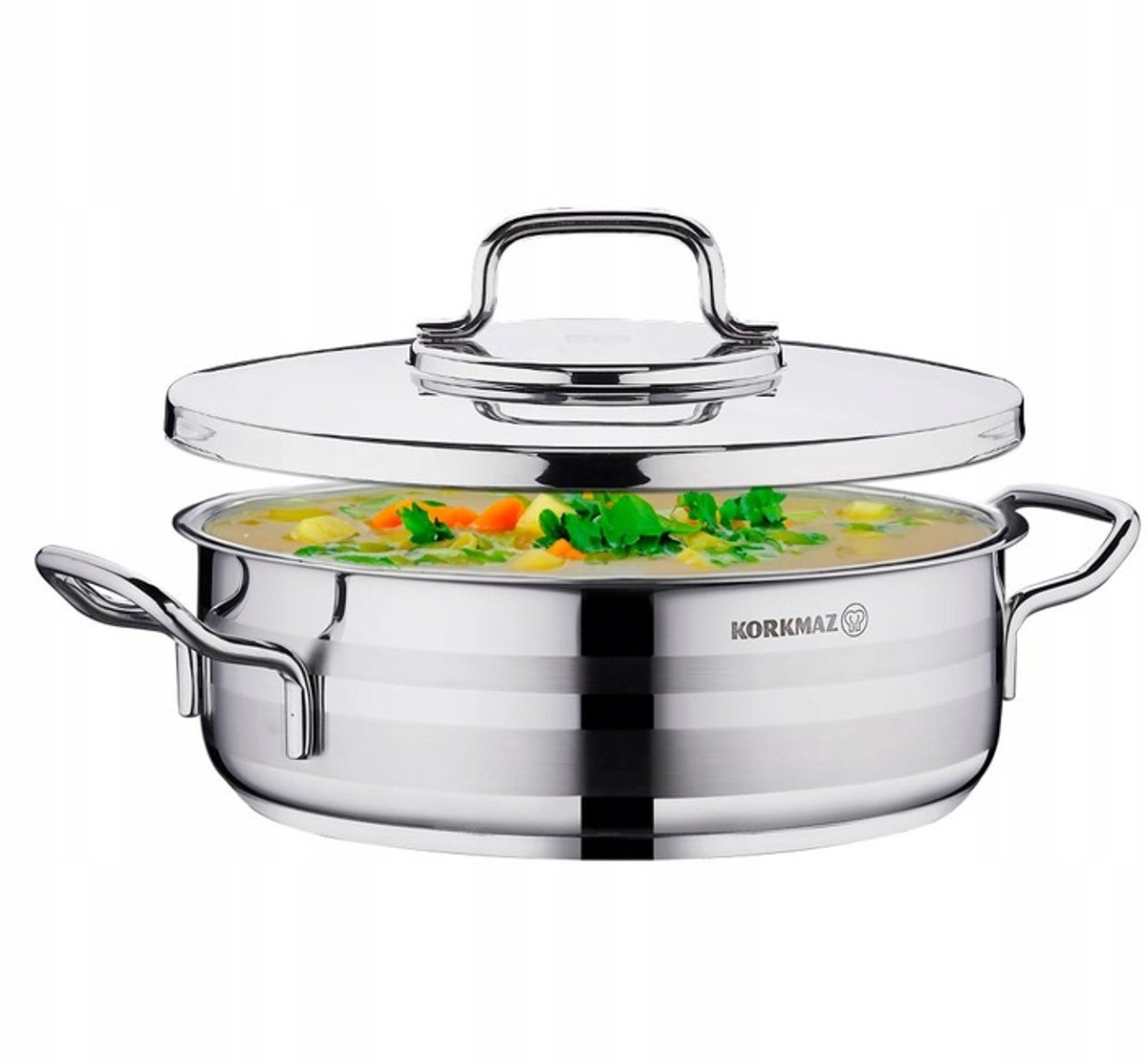 Korkmaz Astra Kookpan 7.5L RVS 30cm - Geschikt voor Inductie