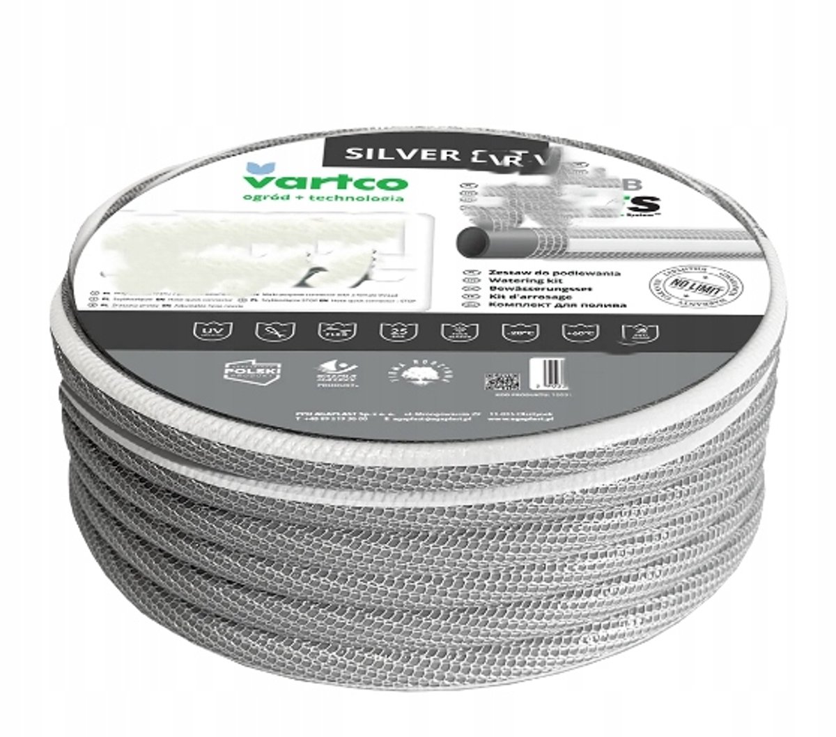 Vartco Tuinslang 1" - 30m Zilver TFS - Anti-knik