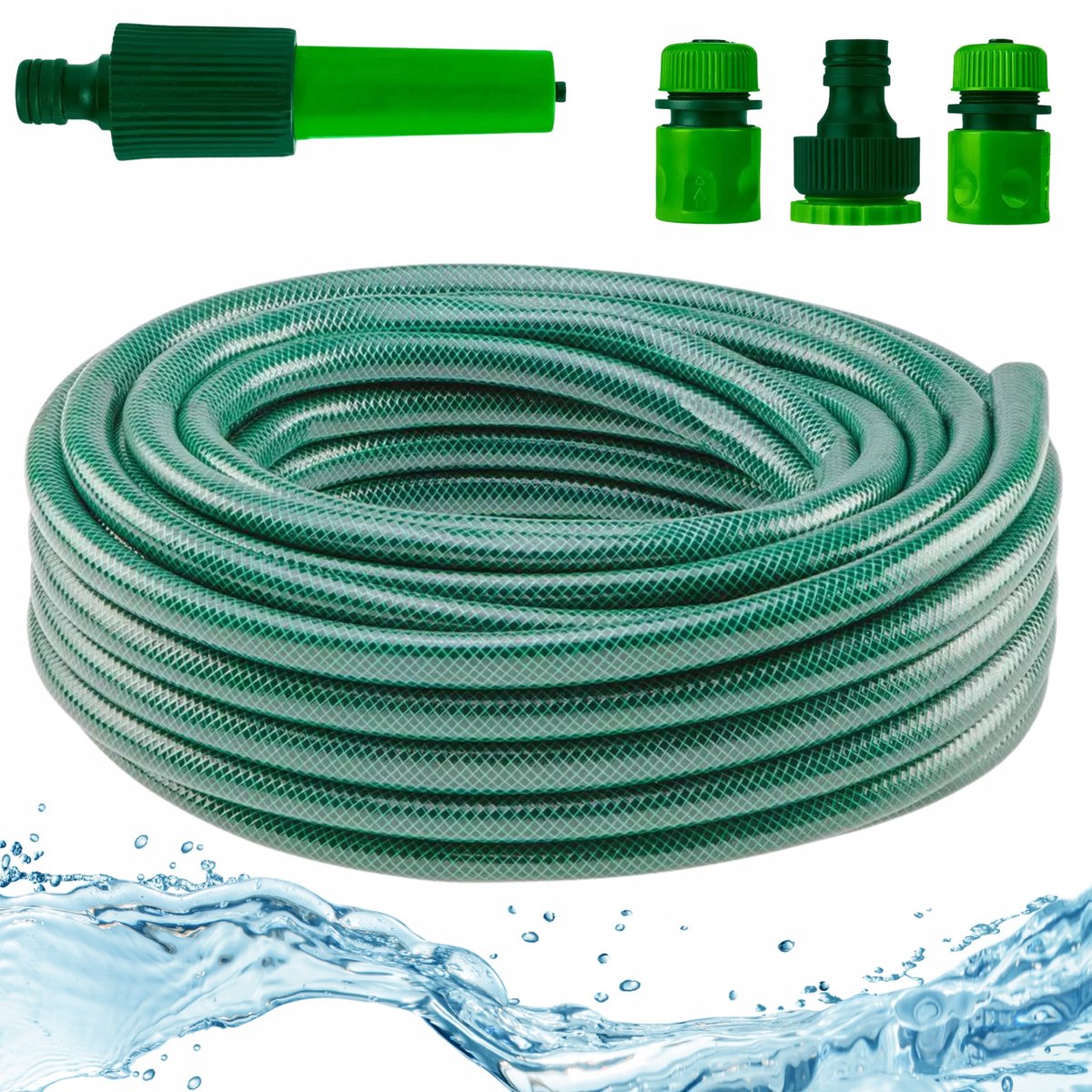 VERTO Tuinslangset 20m 1/2" UV met Sproeier & Koppeling