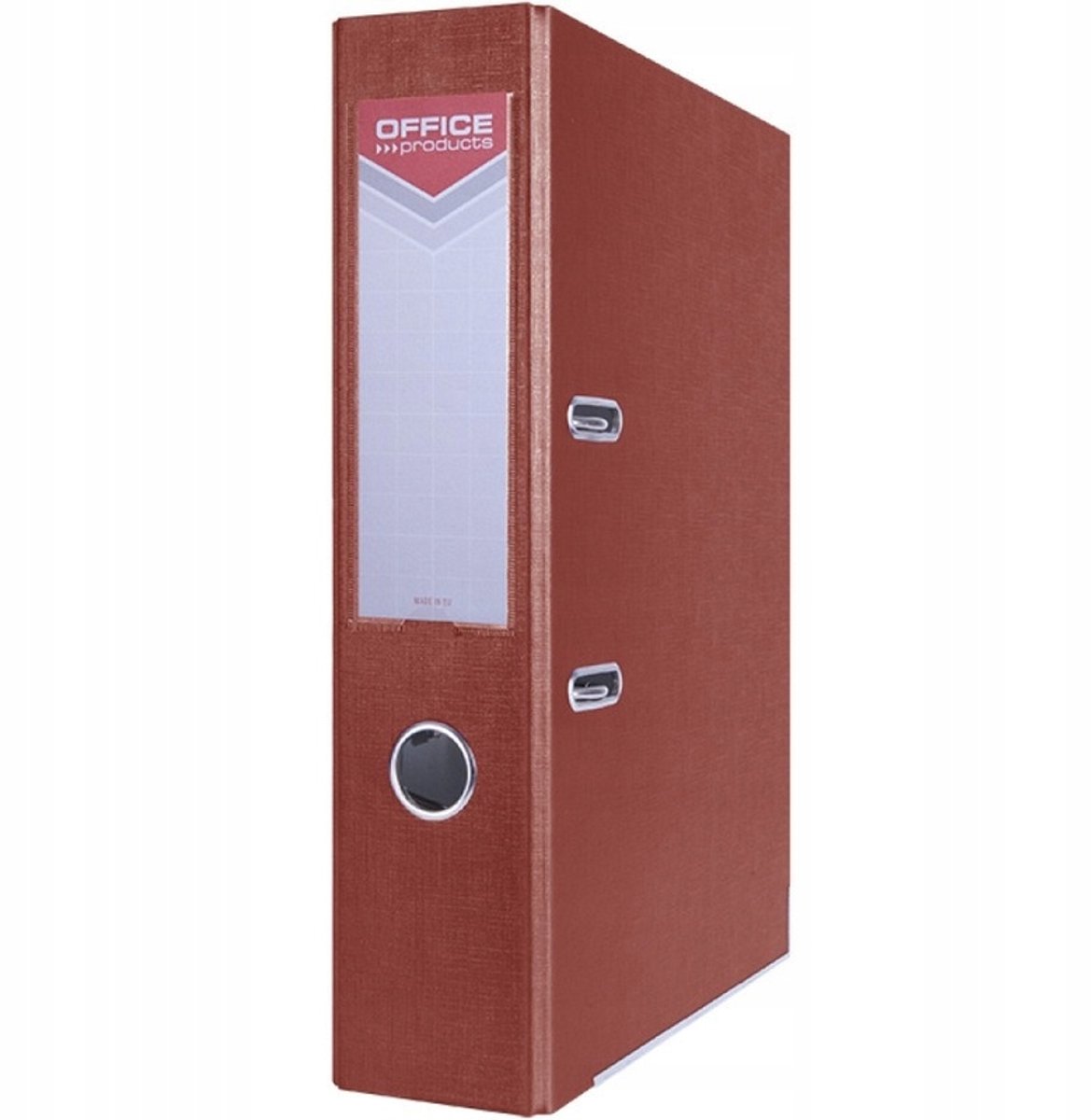 Ordner A4 75mm Bordeaux met Nikkel Beslag