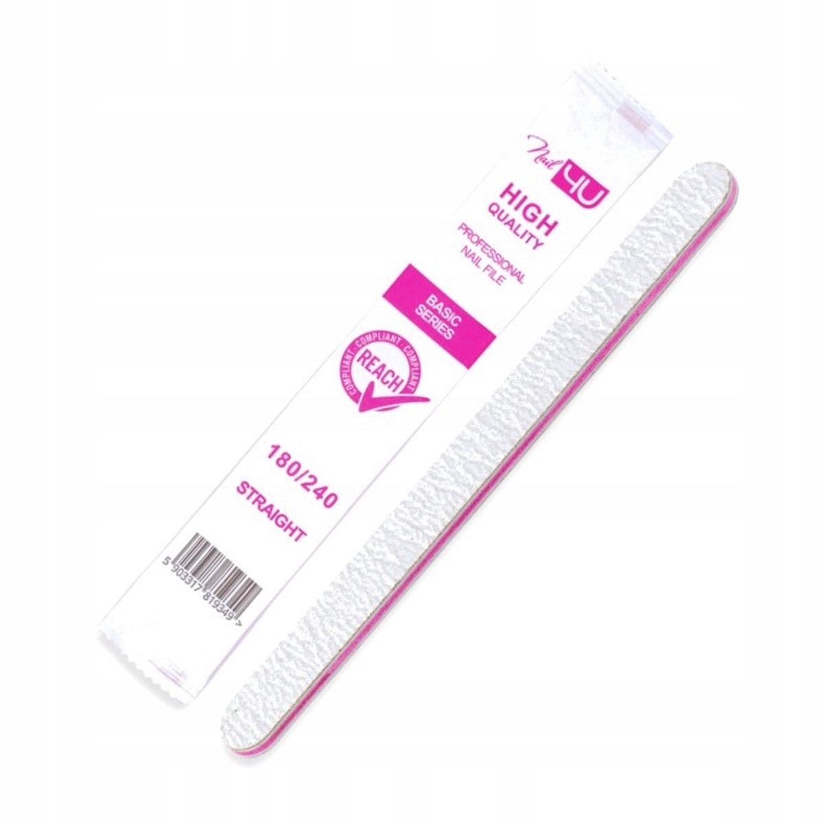 Nail4U Basic Nagelvijl Recht 180/240 - Professioneel & Veilig