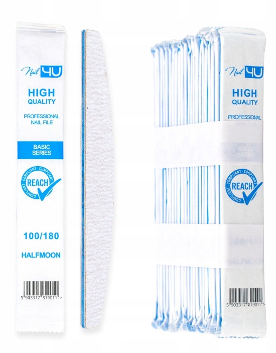 Nail4U Basis Nagelvijlen Zebra 100/180 - 25 st