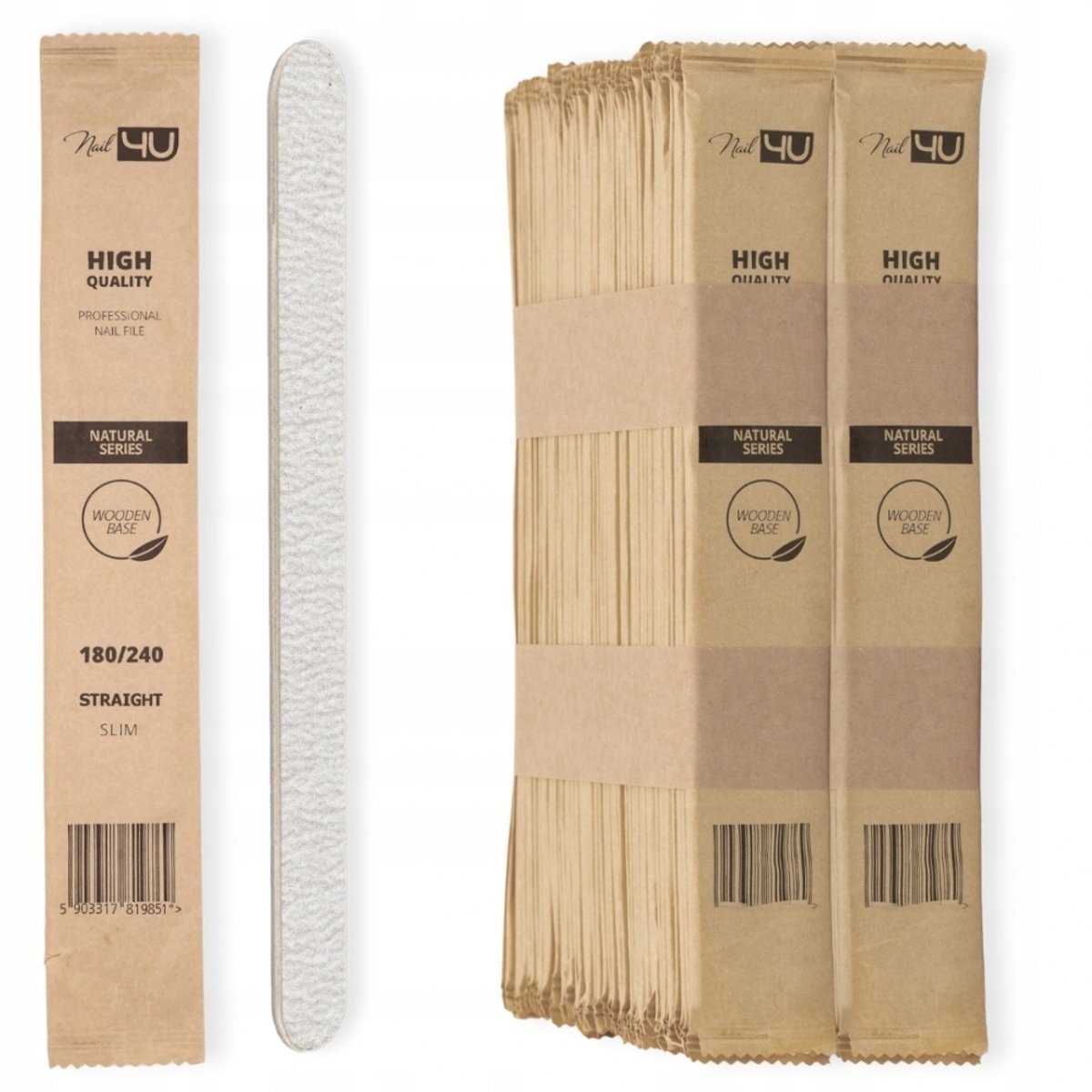 Nail4U wegwerp nagelvijltjes korrel 180/240 - 100 stuks
