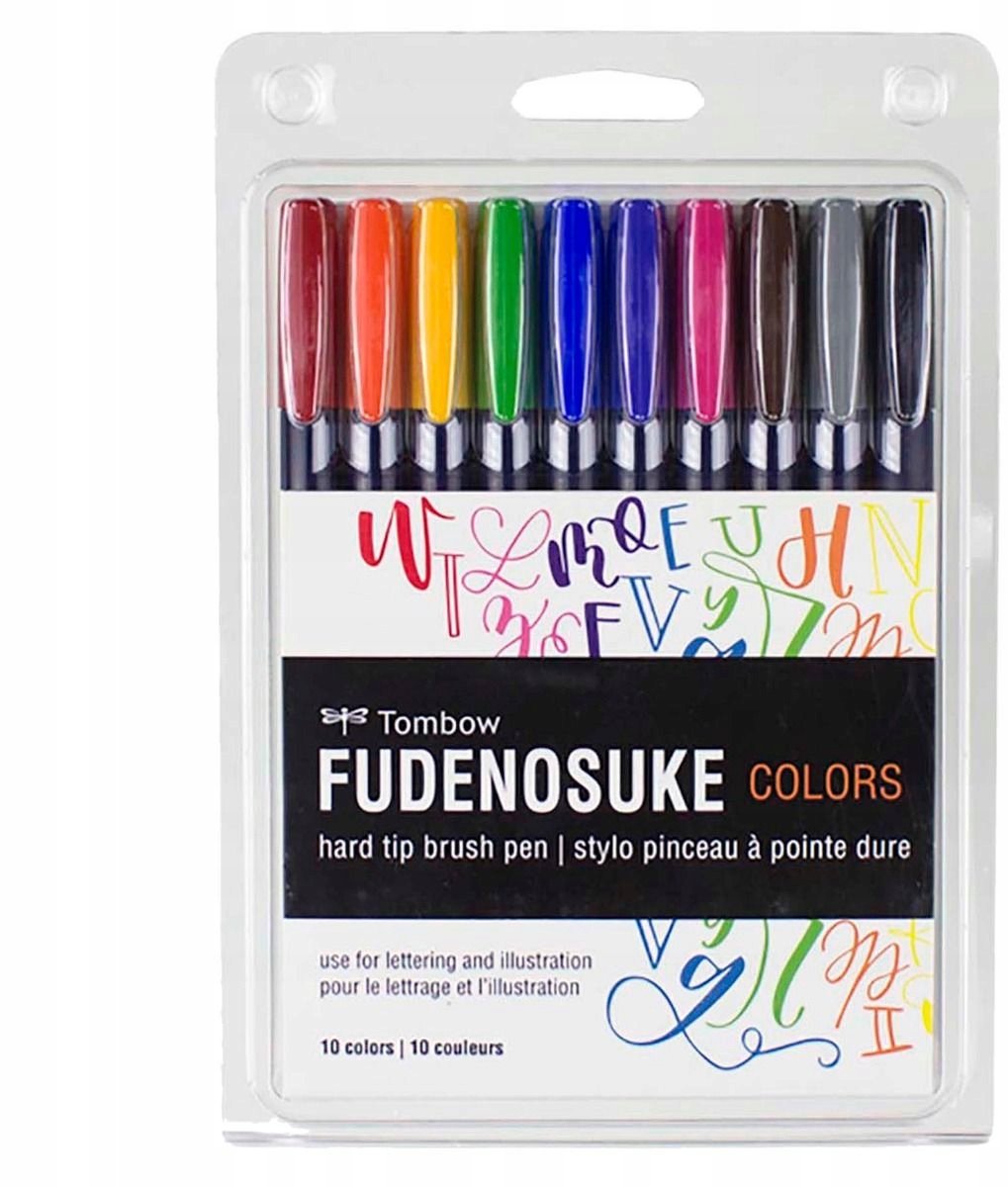 Tombow Fudenosuke Brush Pen Markers - Set van 10 kleuren