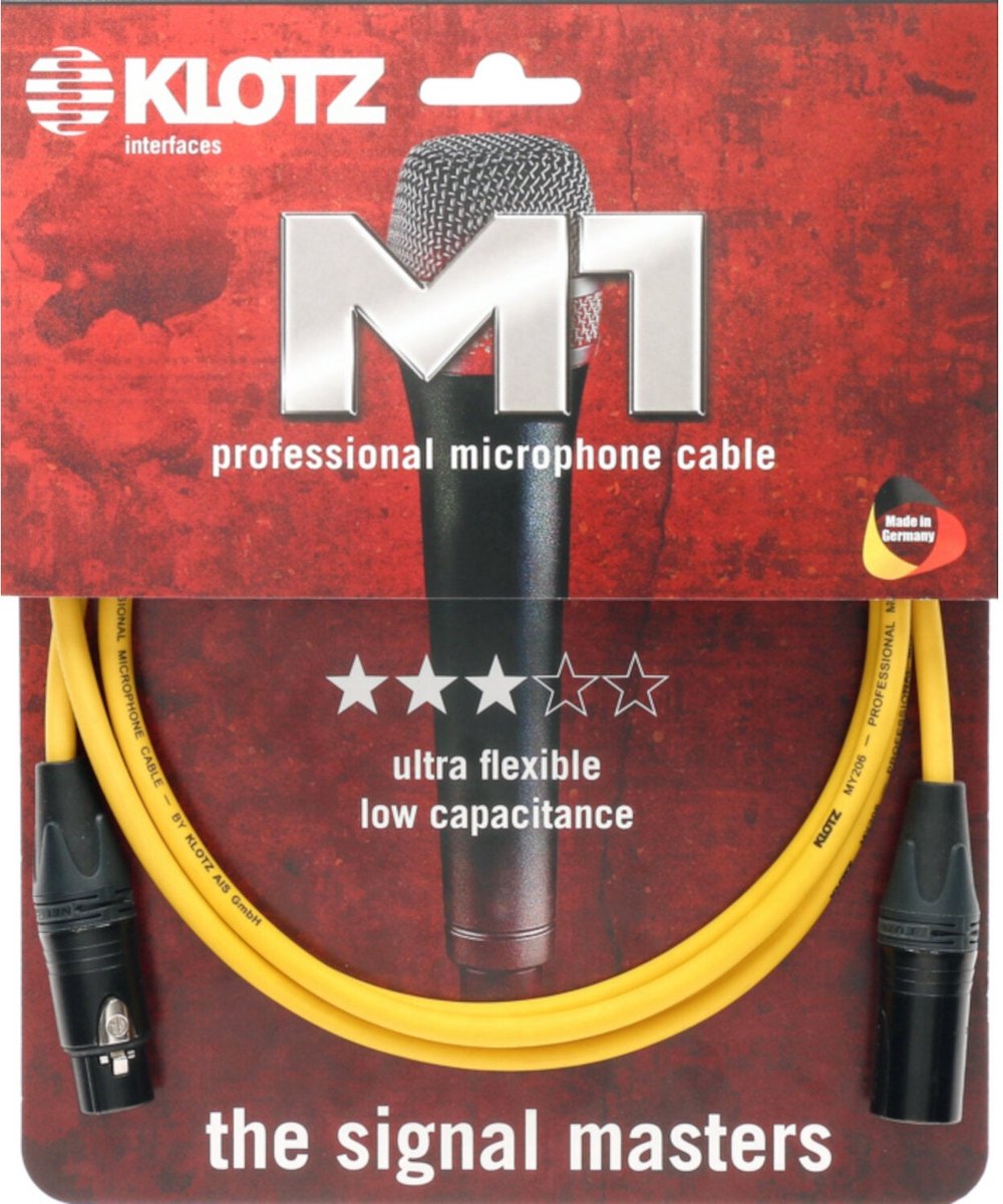 Klotz M1FM5N0200 Professionele XLR microfoonkabel 2 meter