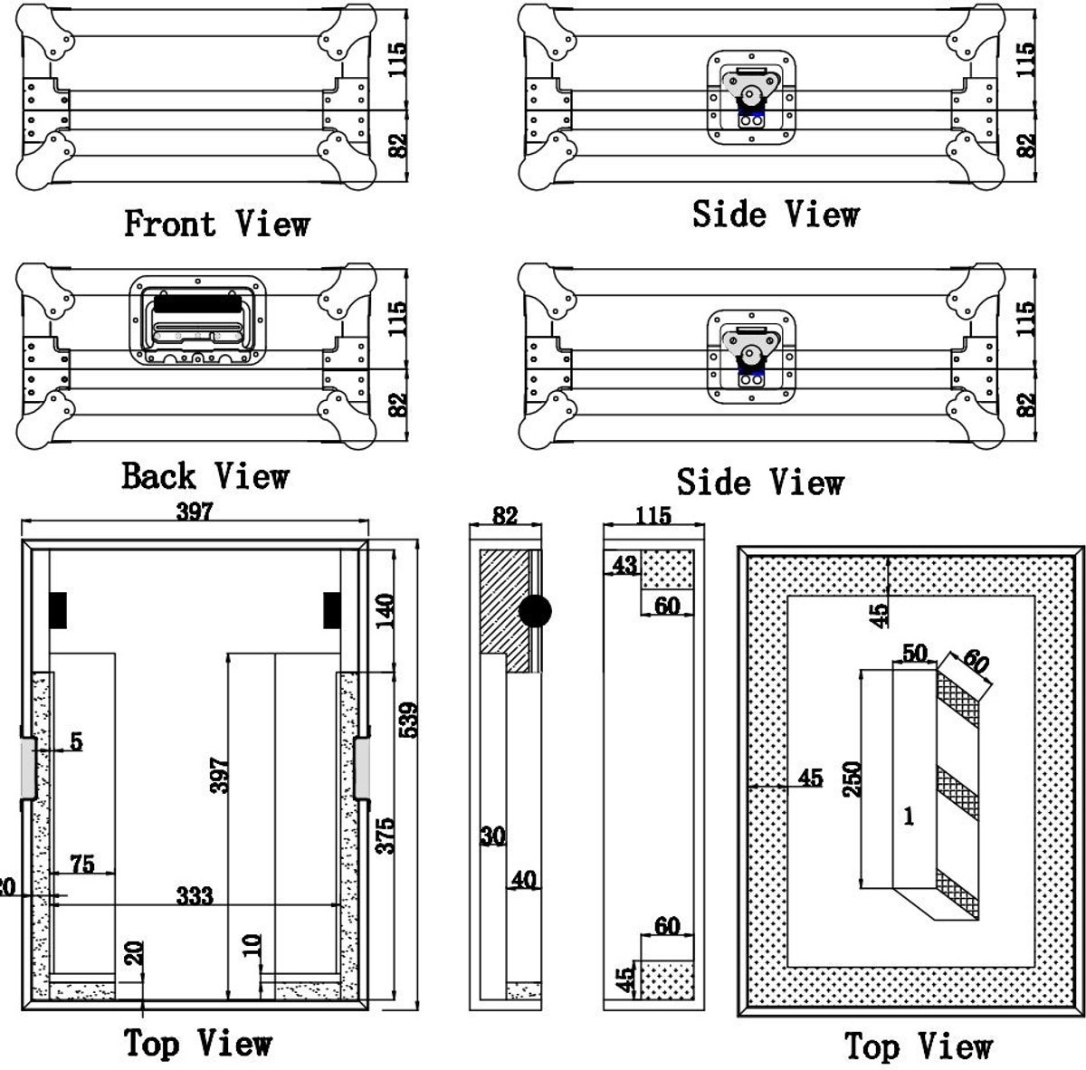 Prodjuser Multi RS flightcase voor DJ mixer of media-speler