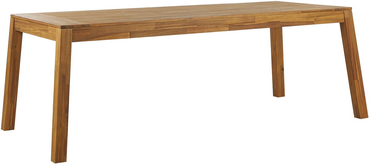 Beliani LIVORNO - Tuintafel - Lichte houtkleur - 90 x 210 cm - Acaciahout Bruin