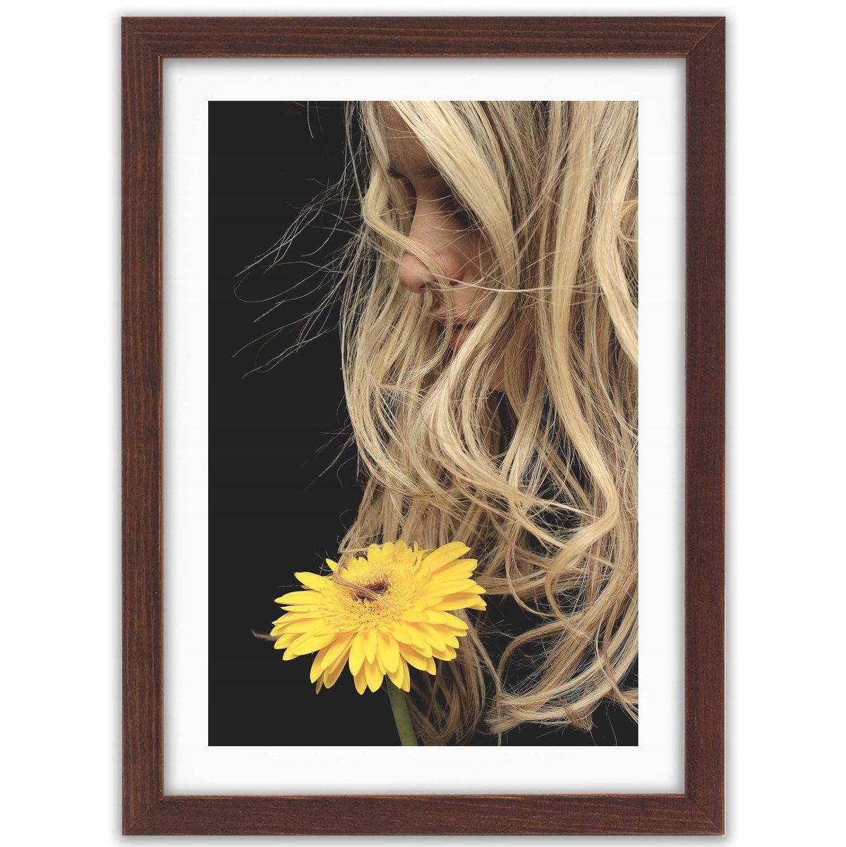 Houten fotolijst bruin 15x21 cm met mineraalglas