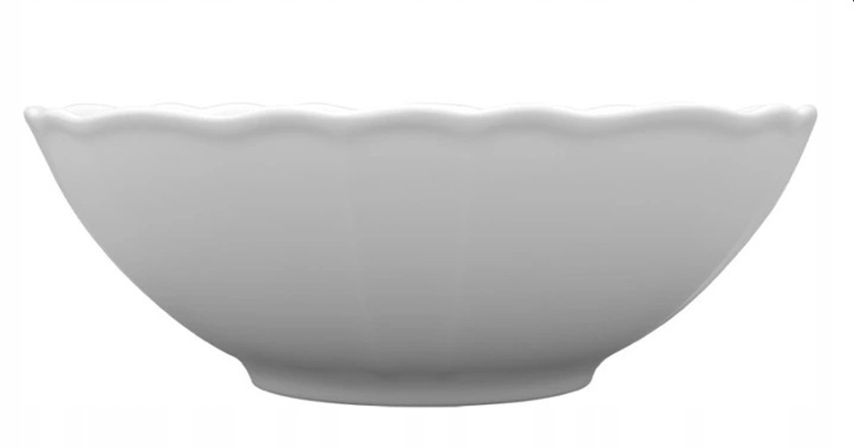 Lubiana Maria Porseleinen Saladekom 16 cm - Elegant Wit