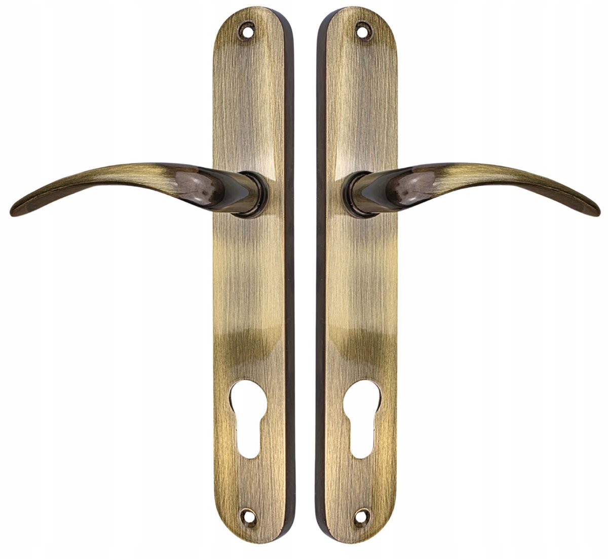 Messing Deurkruk FING 90mm Patina - Klassiek Design