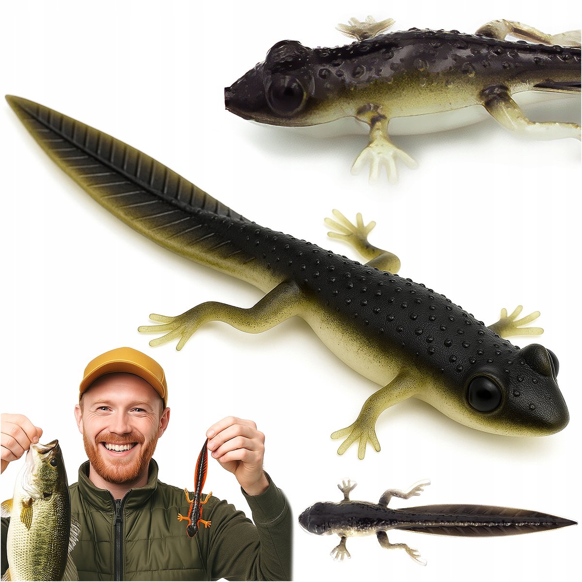 Weegschaal Kunstaas Kikkervisje Staart 21cm 35g Olijf Witvis Kunstaas