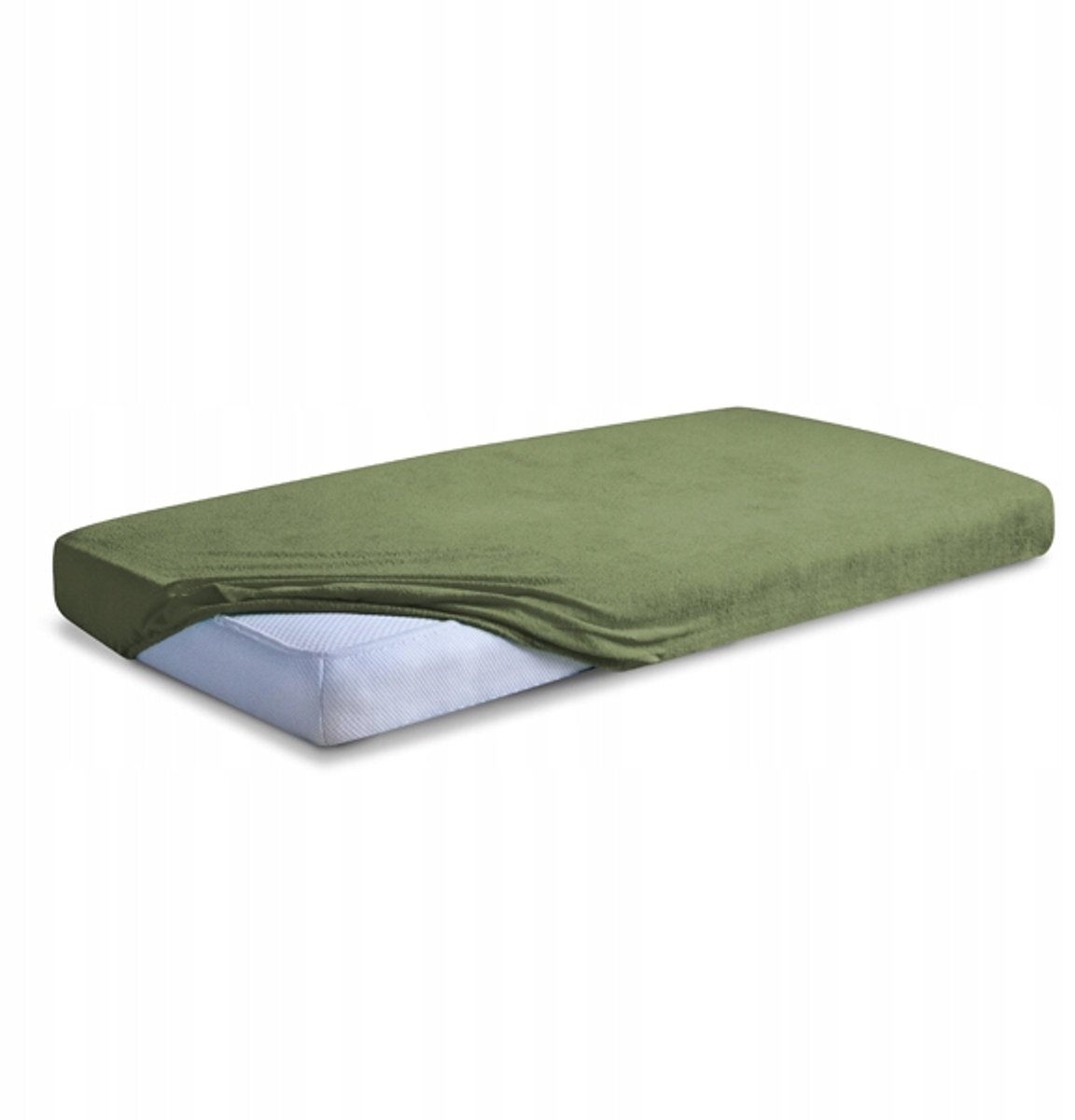 Hoeslaken Frotte met Elastiek 140x200cm - Groen