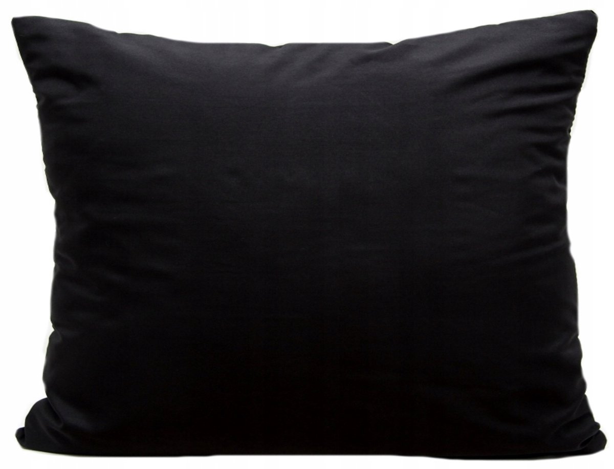 Decoratieve Kussensloop 45x45cm Zwart Glad Zacht Microvezel