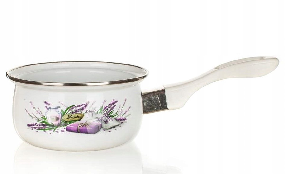 Lavendel Emaille Steelpan 14cm 0,65L - Kleine Kookpan