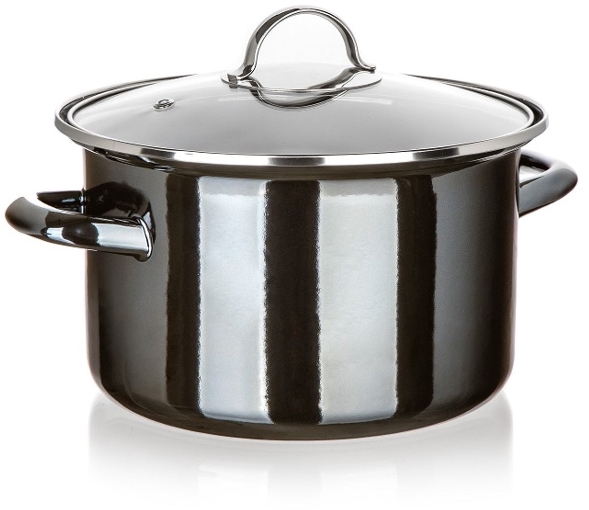 Banket Metallic Emaliere Pannen met Deksel - 3.7L, 24cm - Gas & Inductie