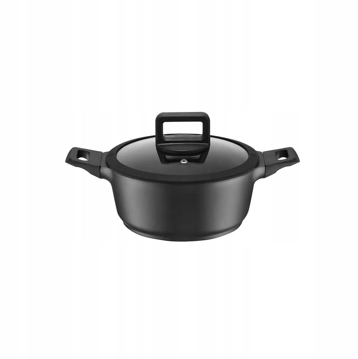Ambition Enzo Aluminium Pan met Deksel - 20 cm - Zwart