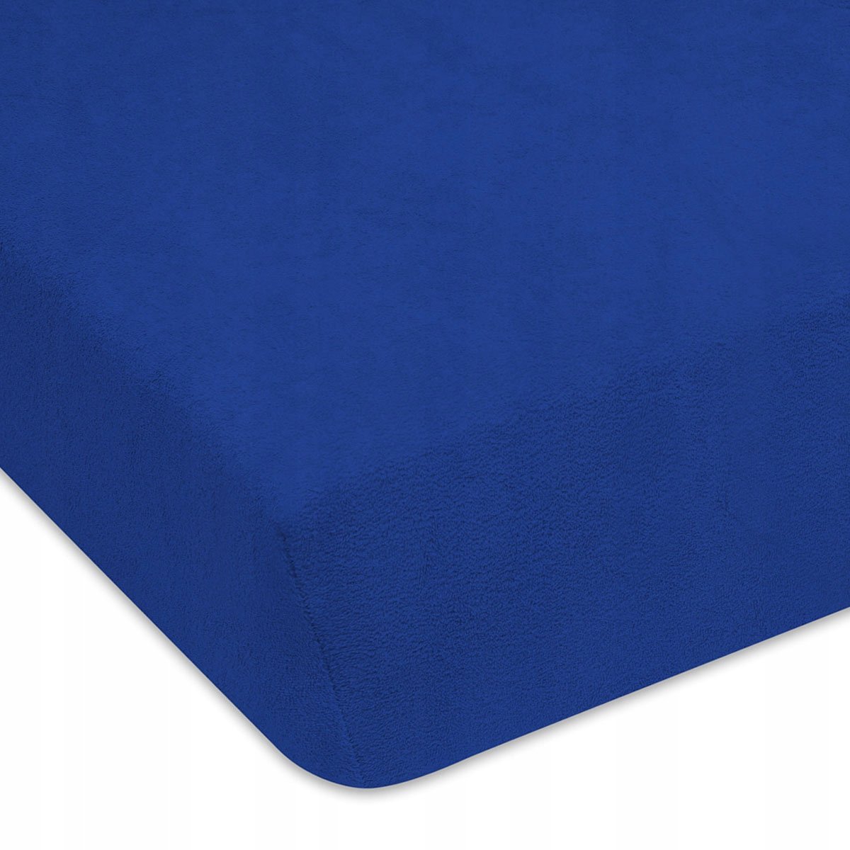 Fleece hoeslaken met elastiek 80x180 cm - Koraalblauw