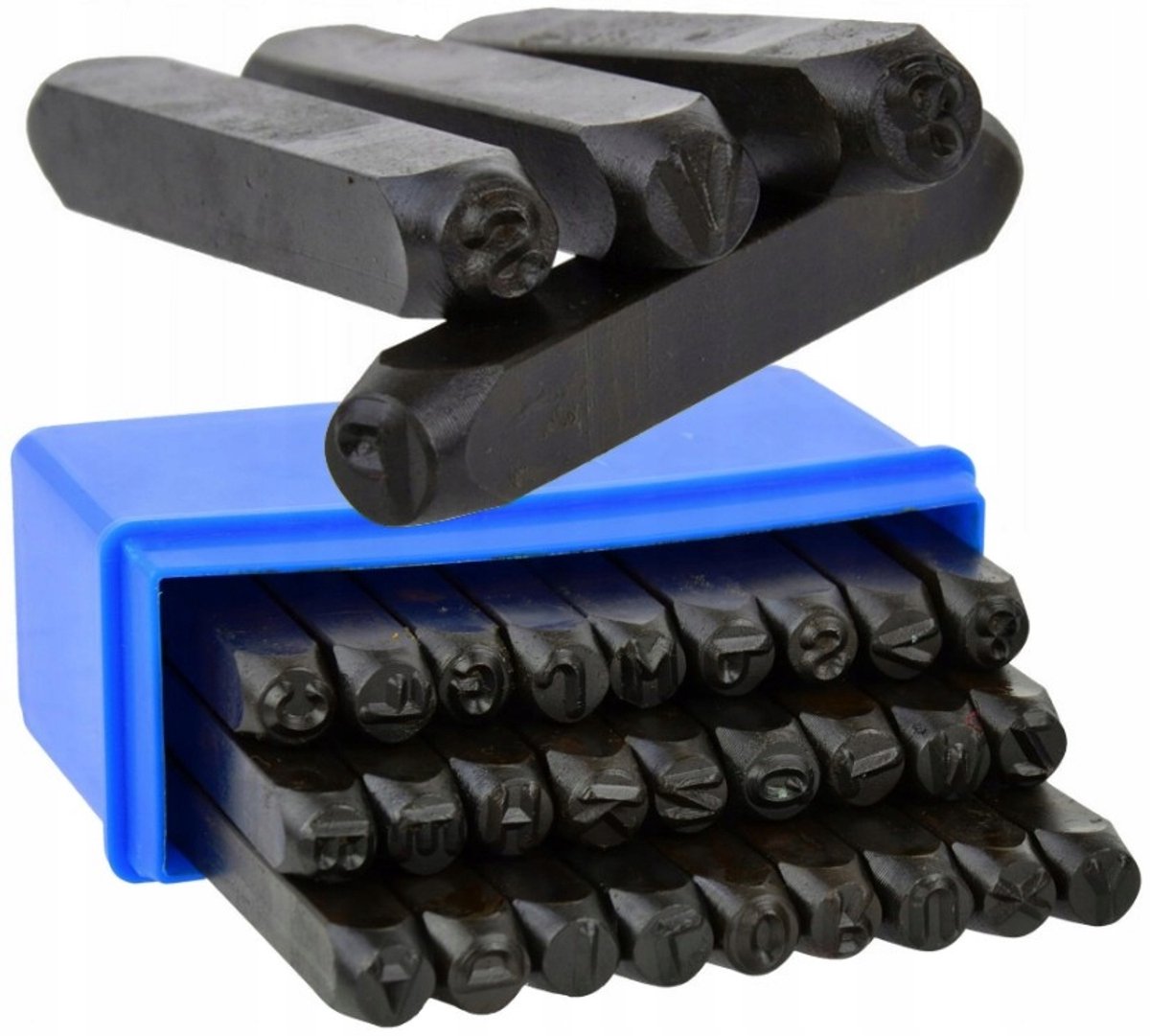 Geko Stempelset Letters & Cijfers 6mm Staal 27 Delig met doosje