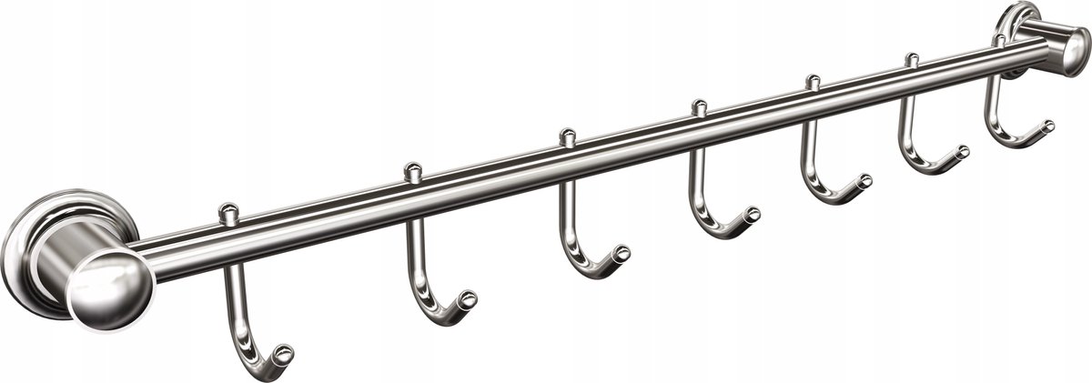 Andex Wandkapstok 7 Haken RVS Gepolijst - 597mm