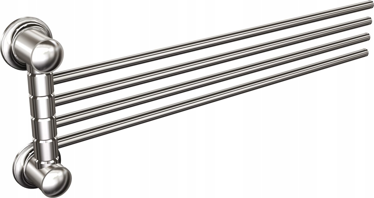 Andex Chroom Wandkapstok met Beweegbare Arm - 4 Haken