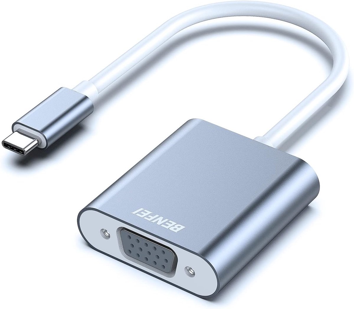 Benfei USB C naar VGA Adapter - USB C to VGA - Full HD 1080P - Male naar Female