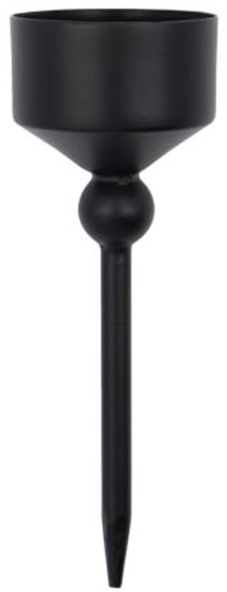 waxinelichthouder steker - zwart - kerststuk - kerst