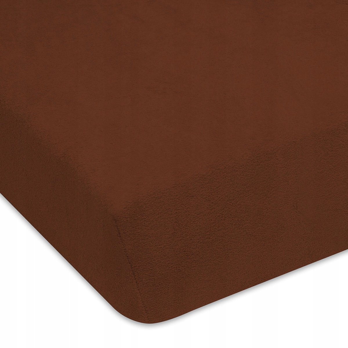 Terry Hoeslaken 90x200cm - Chocoladebruin, Met Elastiek